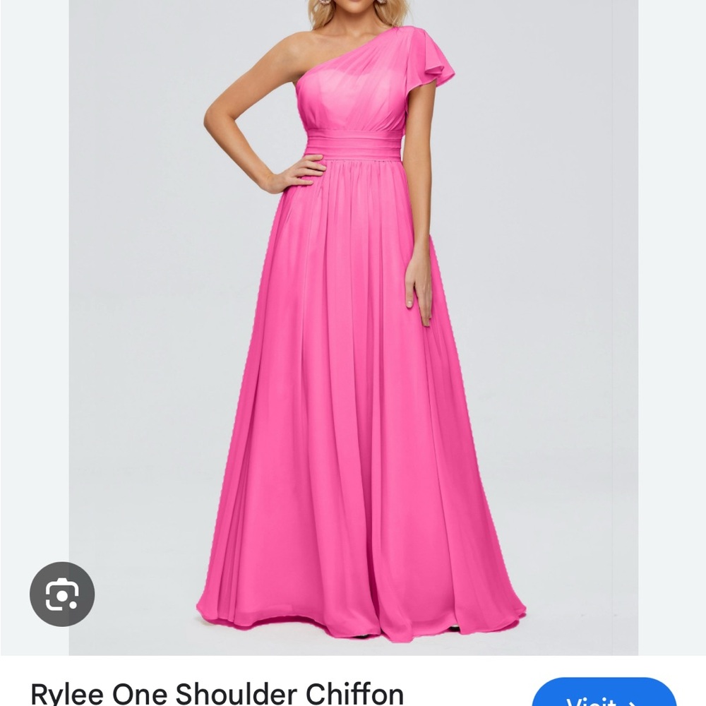 Cicinia Azalea Pink One Shoulder Bridesmaid Dress Rylee Size 12 NWT